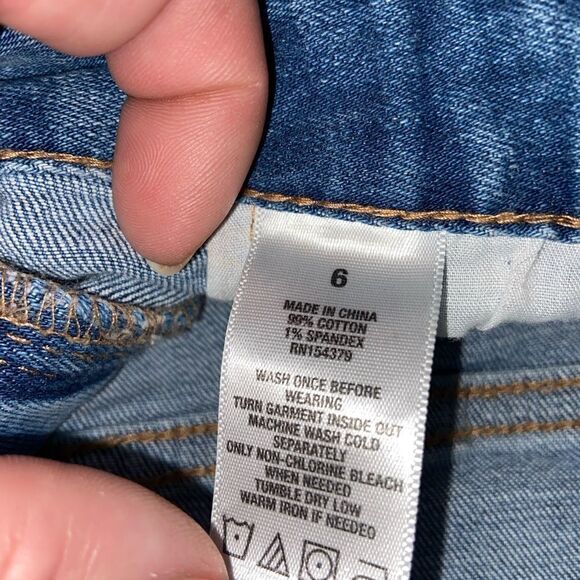 Aeropostale frayed bottom distressed denim skirt - Picture 3 of 5